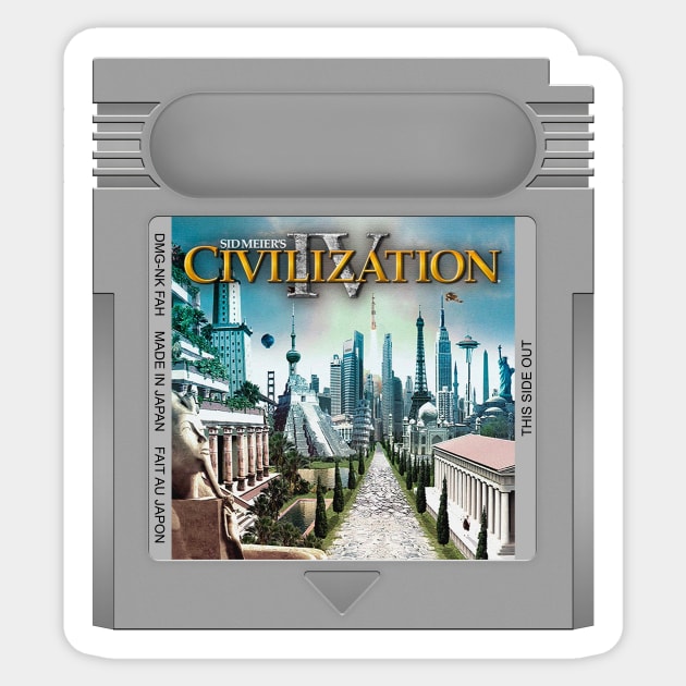 Civ IV Game Cartridge Sticker by PopCarts